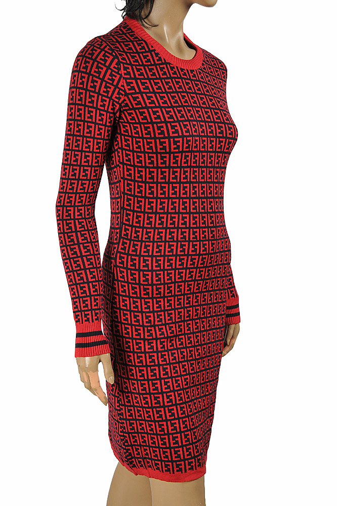 Womens Designer Clothes | FENDI soft knitted long sleeve dress 34